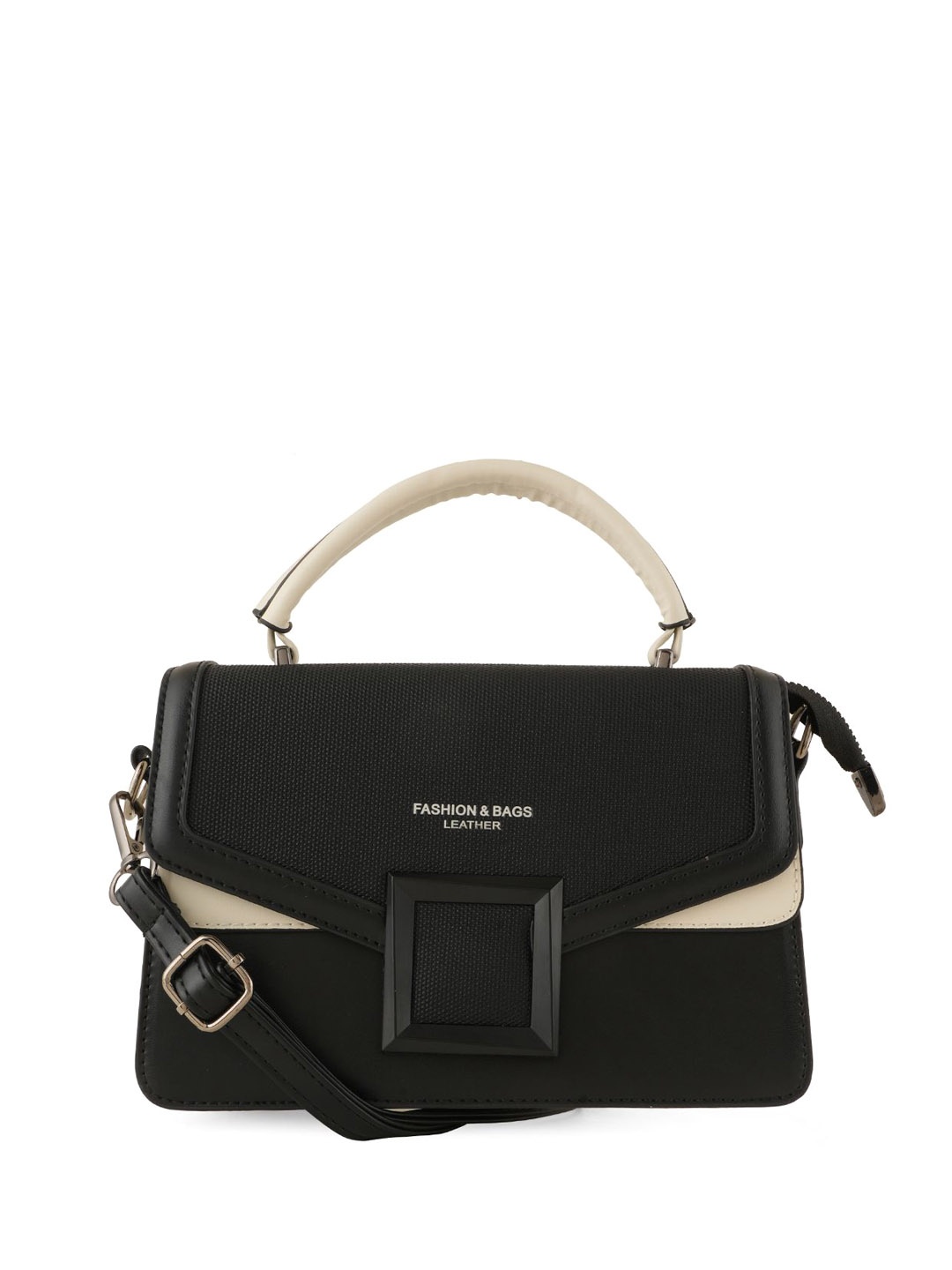 

Flingo PU Structured Handheld Bag, Black