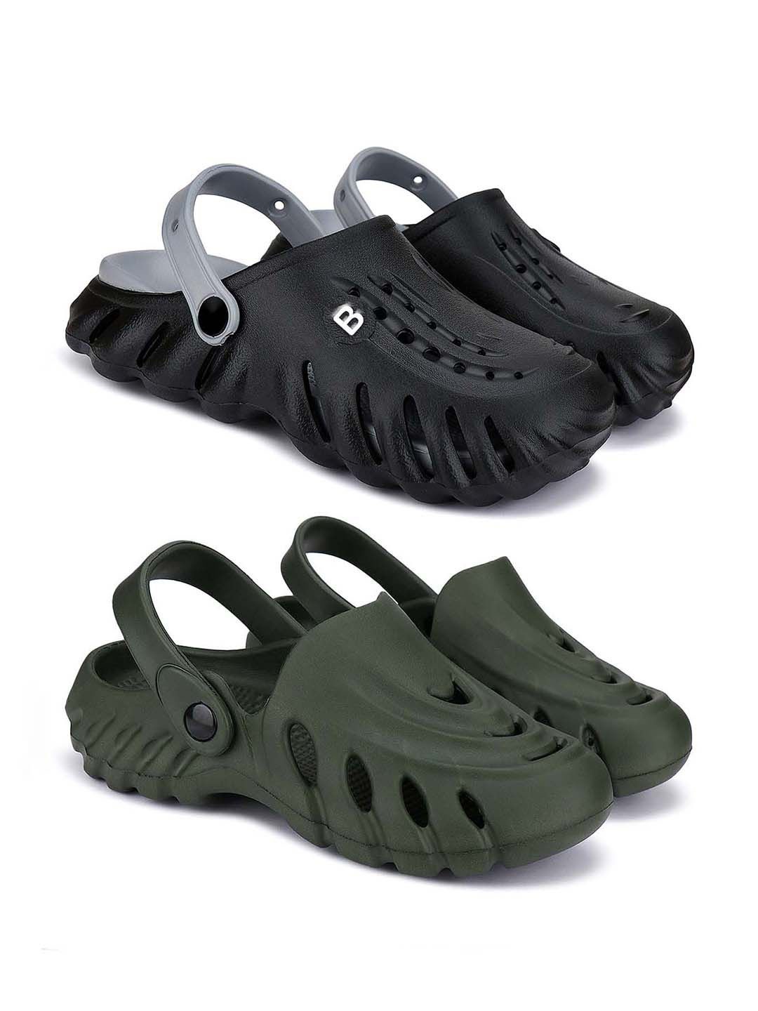 

BERSACHE Men Clogs, Black