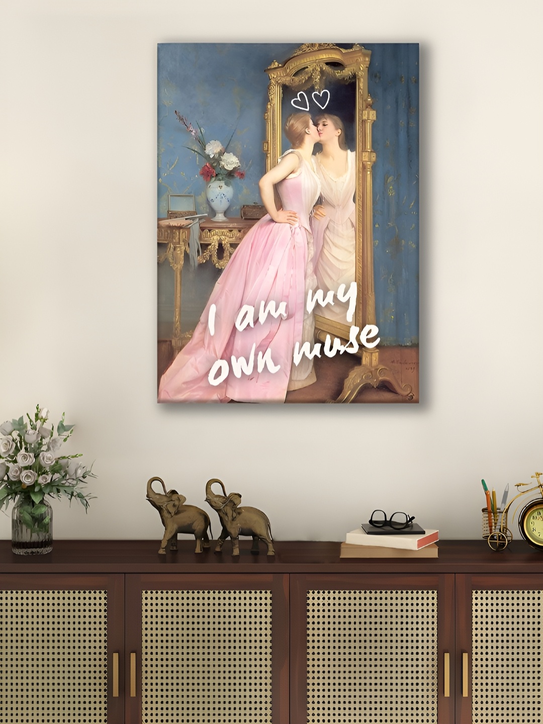 

Myntra Elegant Homes Pink & White 1 Piece Canvas Other Wall Paintings