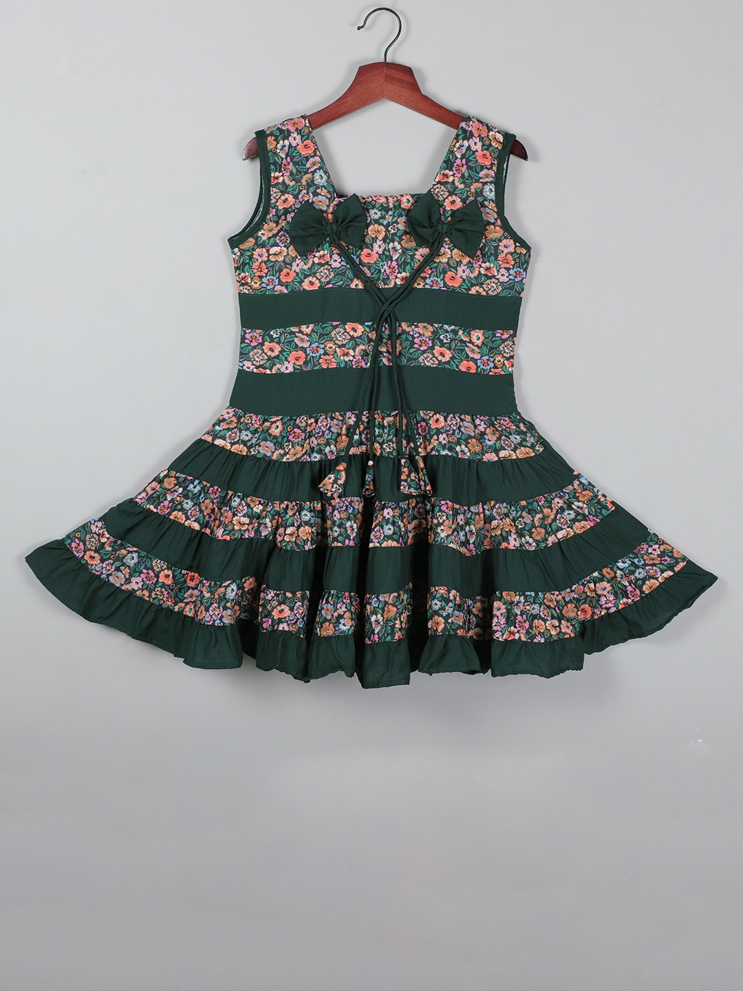 

SHAHUDI DESIGNER Floral Fit & Flare Midi Dress, Green