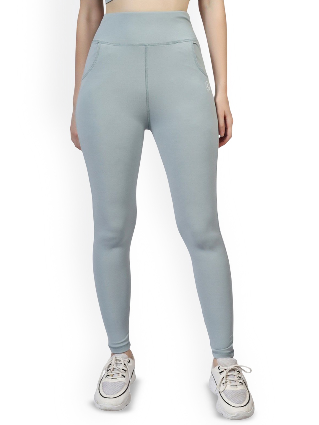 

BLUEFICUS Slim-Fit Ankle-Length Gym Tights, Grey