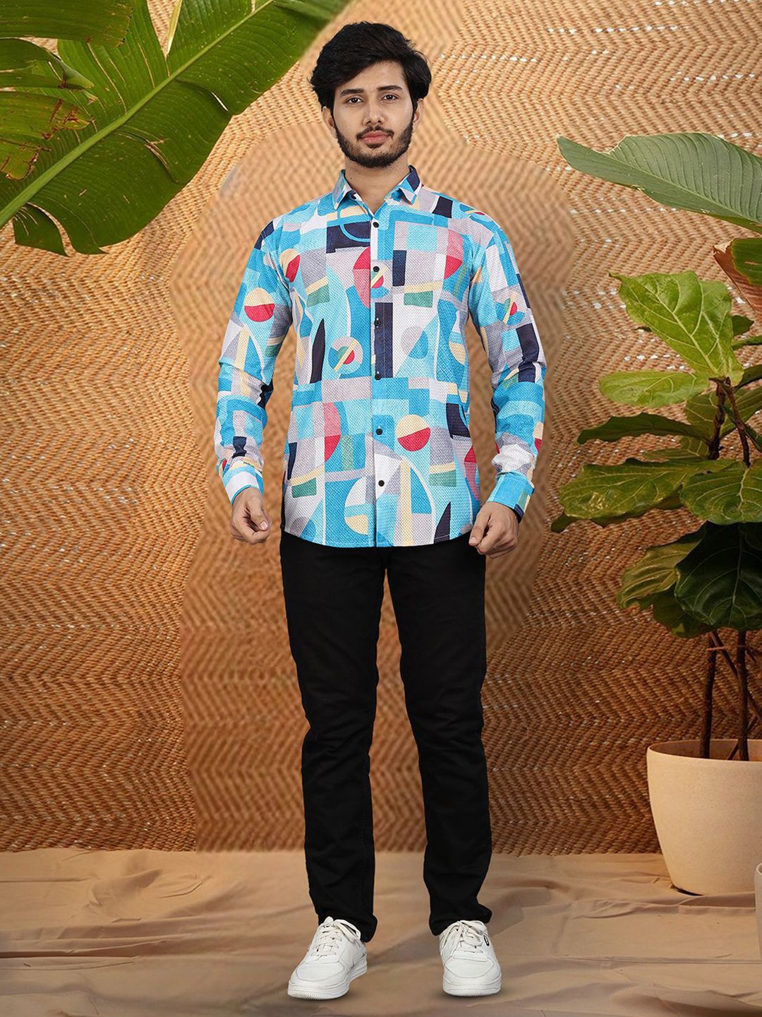 

Moda Rapido Men Original Opaque Printed Casual Shirt, Multi