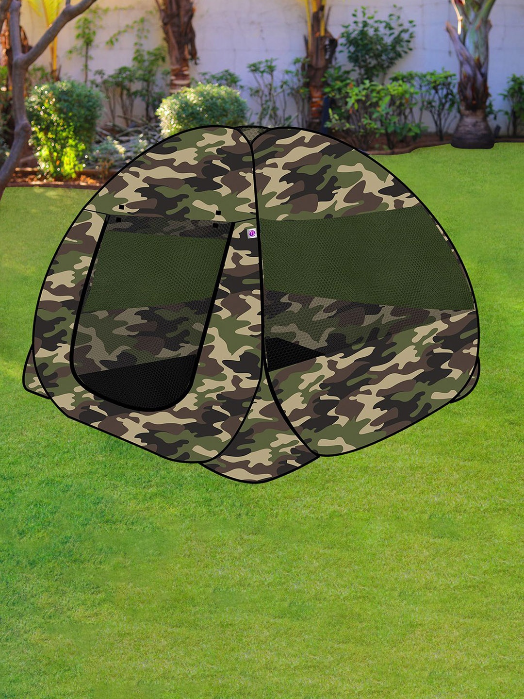 

Silver Shine Kids Printed Foldable Tent, Green