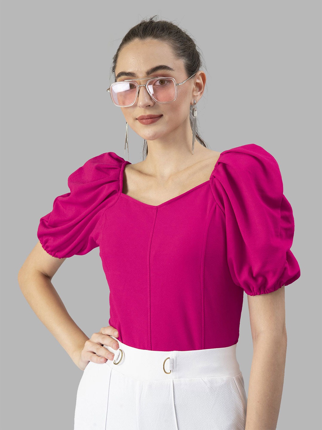 

Dream Beauty Fashion Puff Sleeve Top, Pink