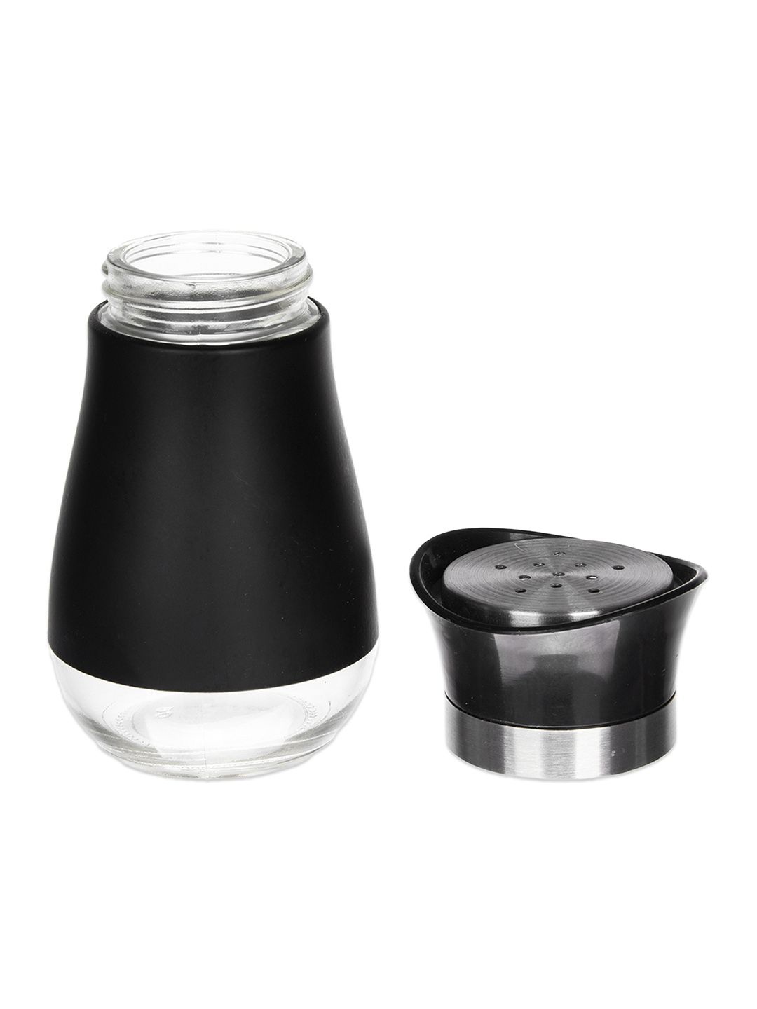 

Kuber Industries Black & Silver Toned Stainless Steel Pepper Shaker