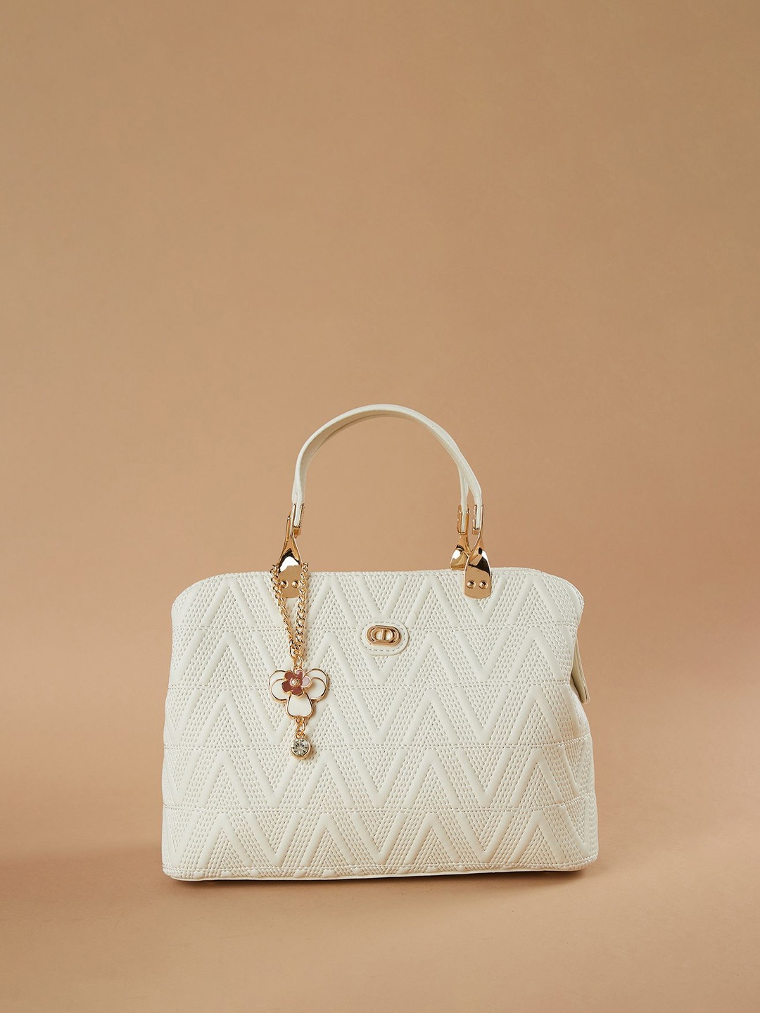 

CODE by Lifestyle PU Structured Handheld Bag with Quilted, Off white
