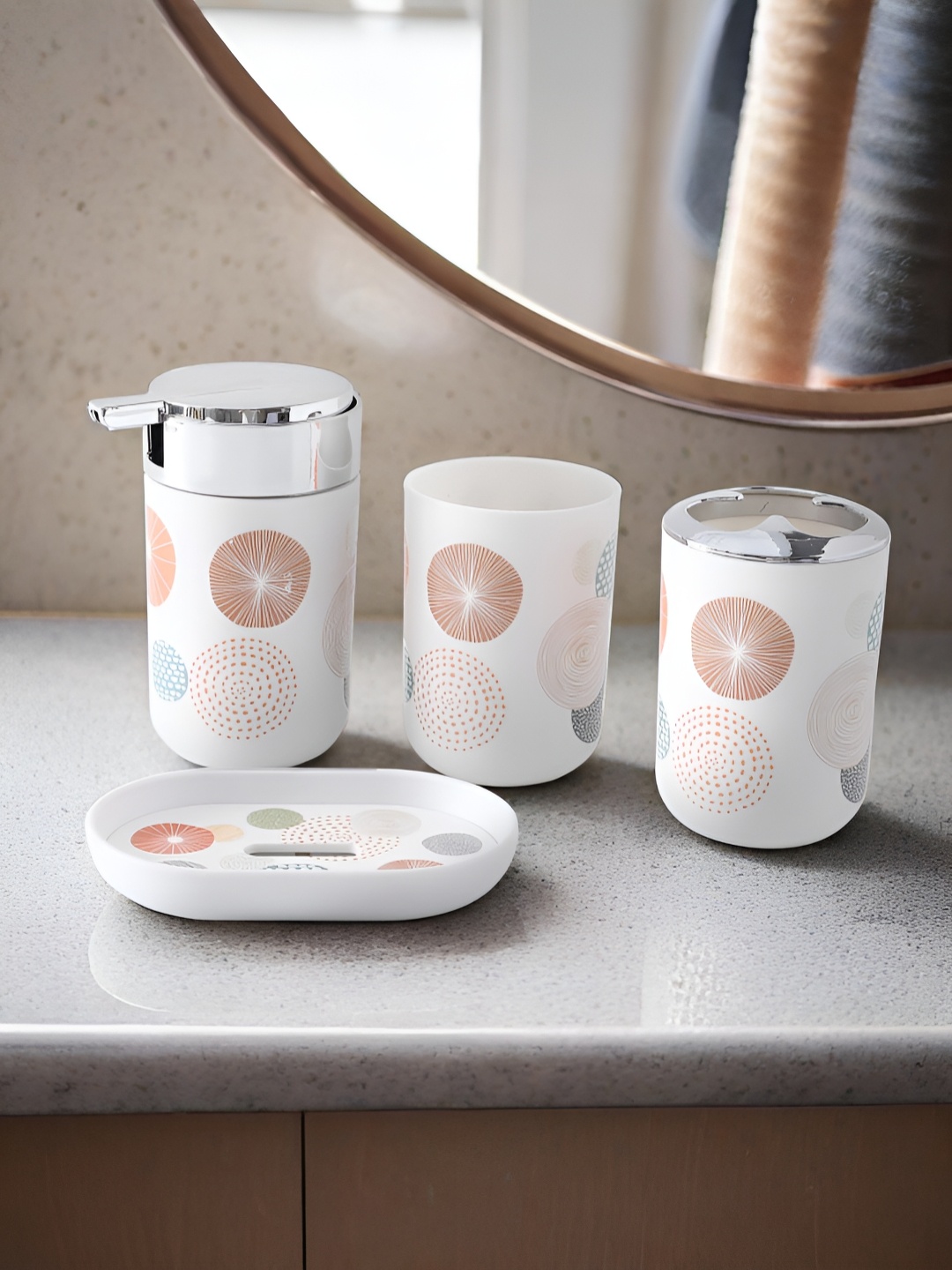 

The Better Home White 4 Plastic Bath Accessories Set