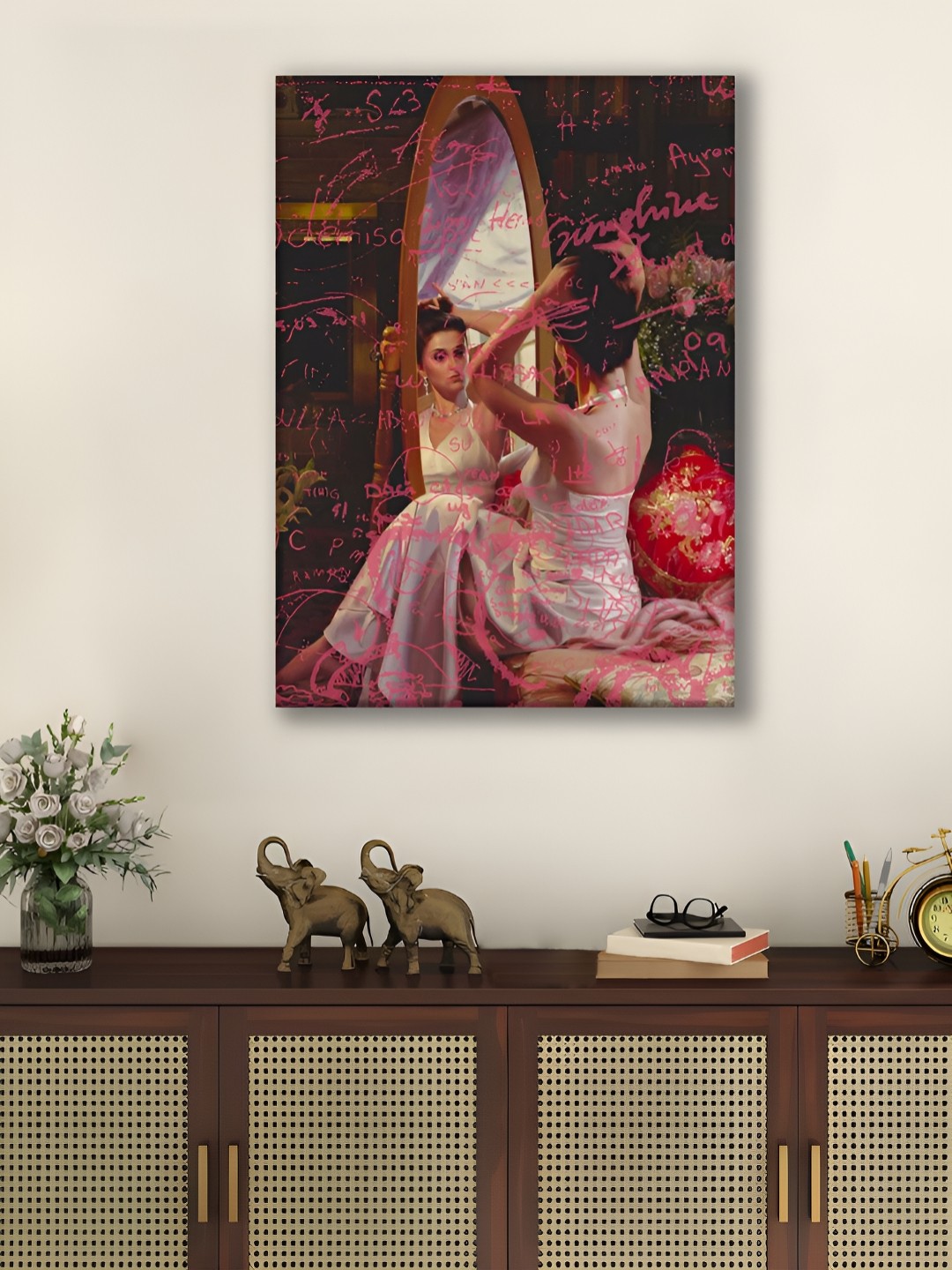 

Myntra Elegant Homes Pink & Brown 1 Piece Canvas Other Wall Paintings