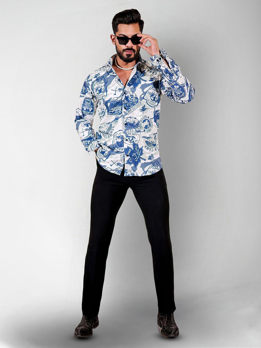 

Moda Rapido Men Original Opaque Printed Casual Shirt, Multi