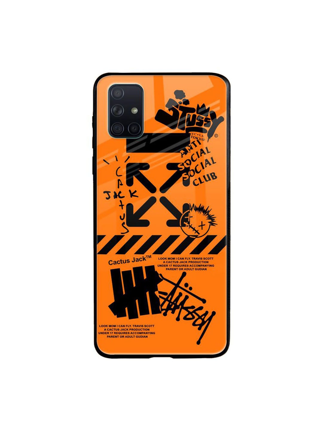 

QRIOH Typography Printed Samsung Galaxy A51 Back Case Mobile Accessories, Orange