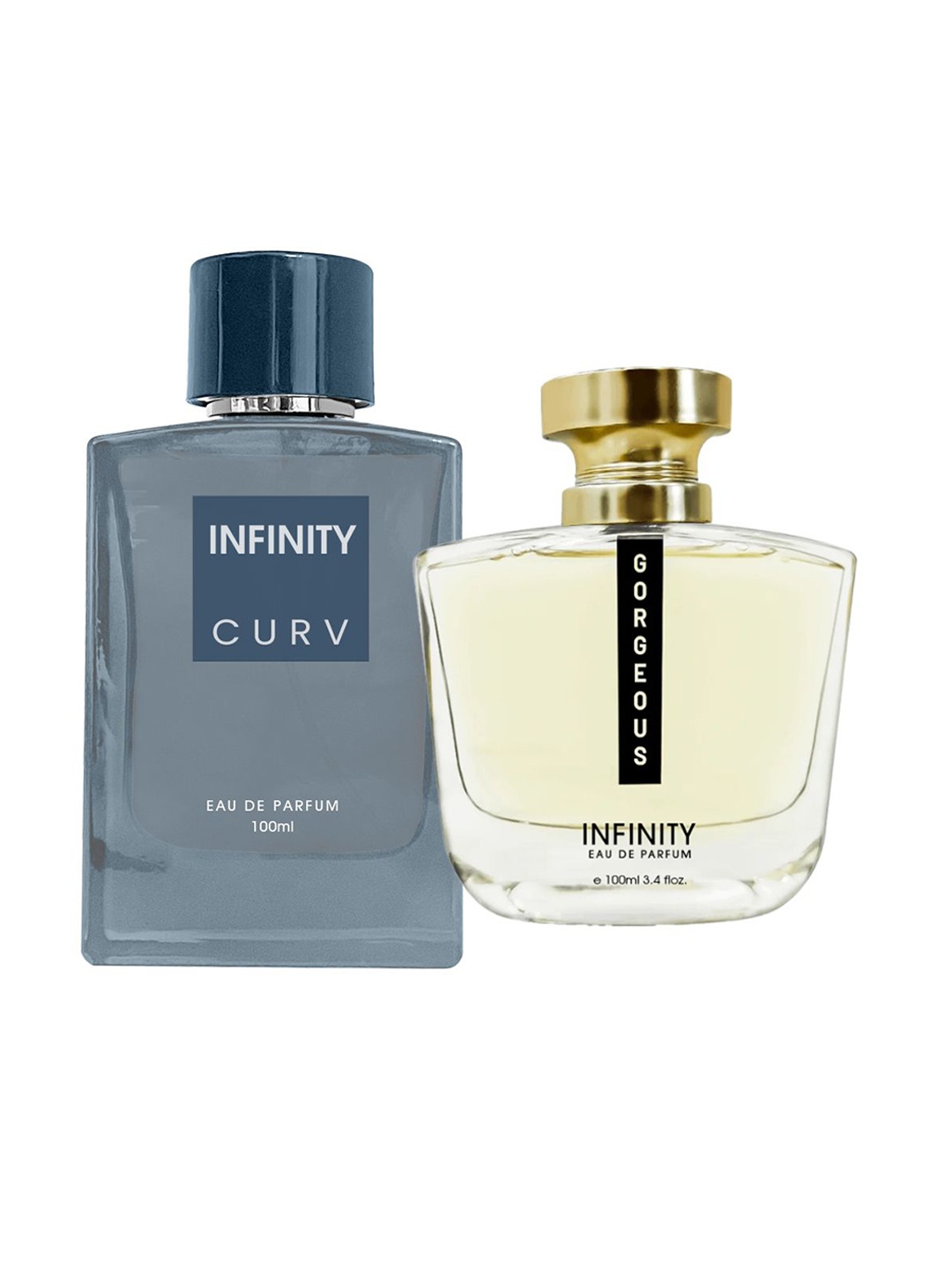 

Infinity Set Of 2 Gorgeous And Curv Eau De Parfum - 100 ml Each, Transparent