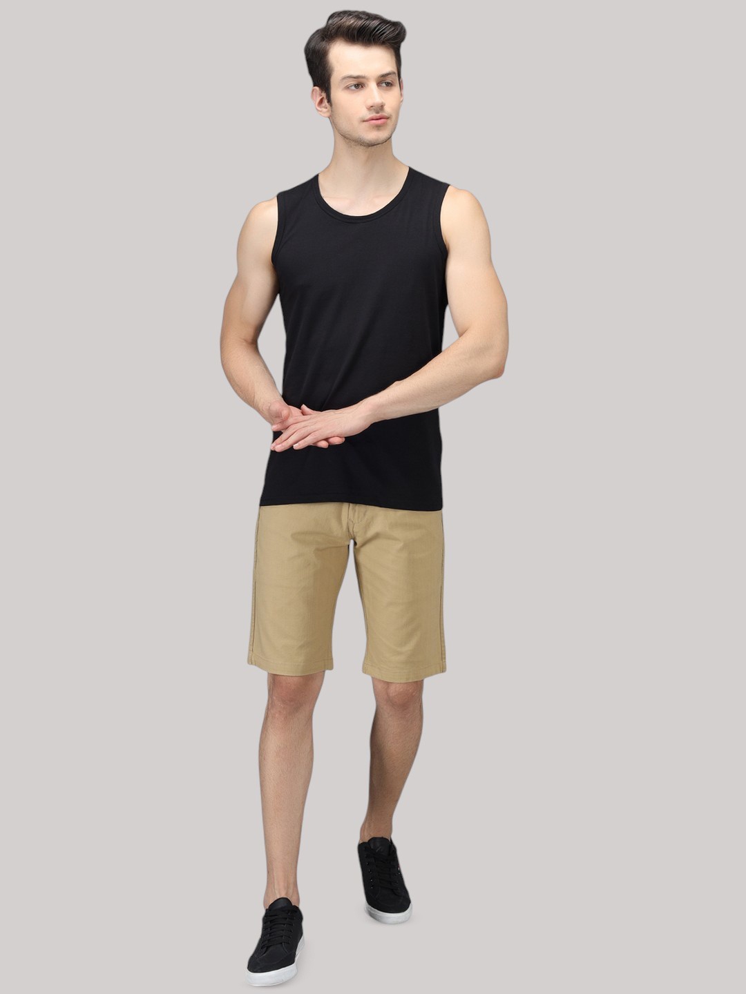 

SEPHANI Men Linen Outdoor Shorts, Khaki