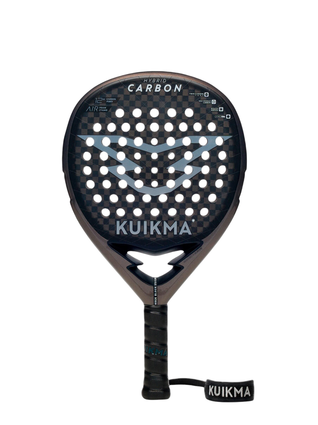 

KUIKMA By Decathlon Padel Racket PR Hybrid Carbon, Black