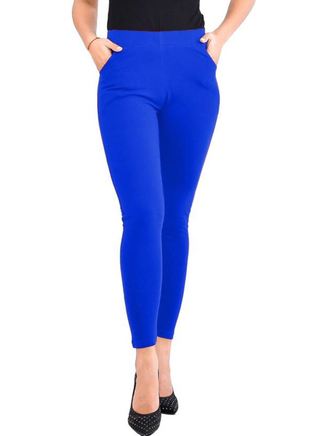 

URBAN KANYA Mid-Rise Ankle-Length Leggings, Blue