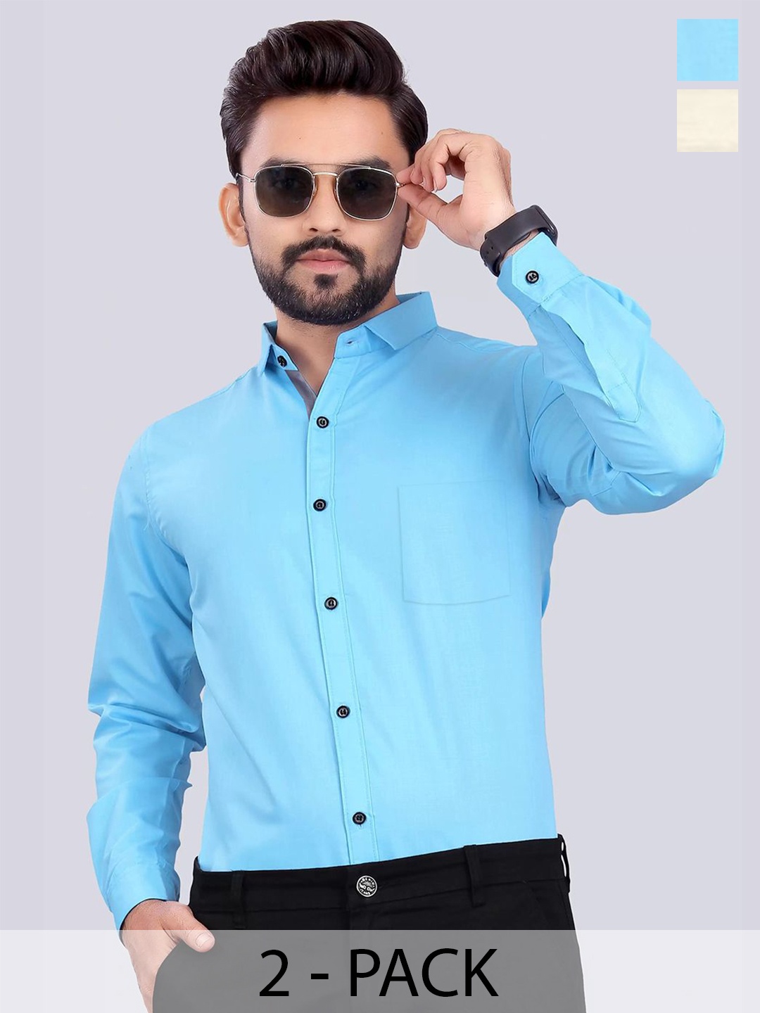 

Moda Rapido Men Standard Opaque Formal Shirt, Multi