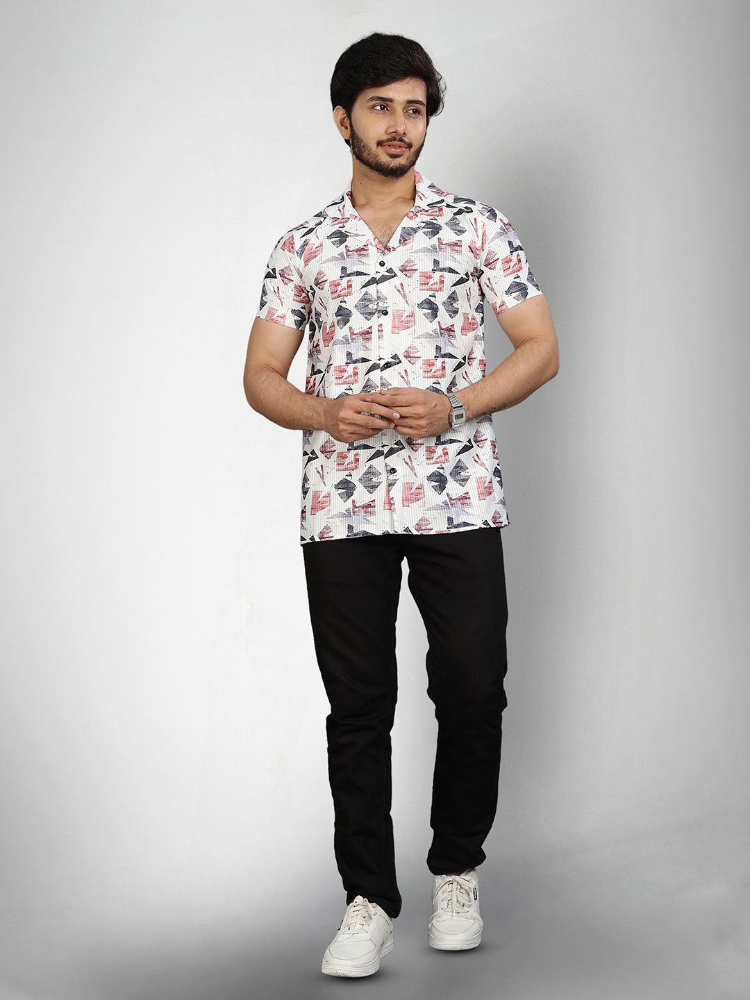 

Moda Rapido Men Original Opaque Printed Casual Shirt, Multi