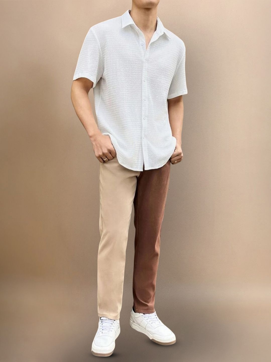 

Moda Rapido Men Original Opaque Casual Shirt, White