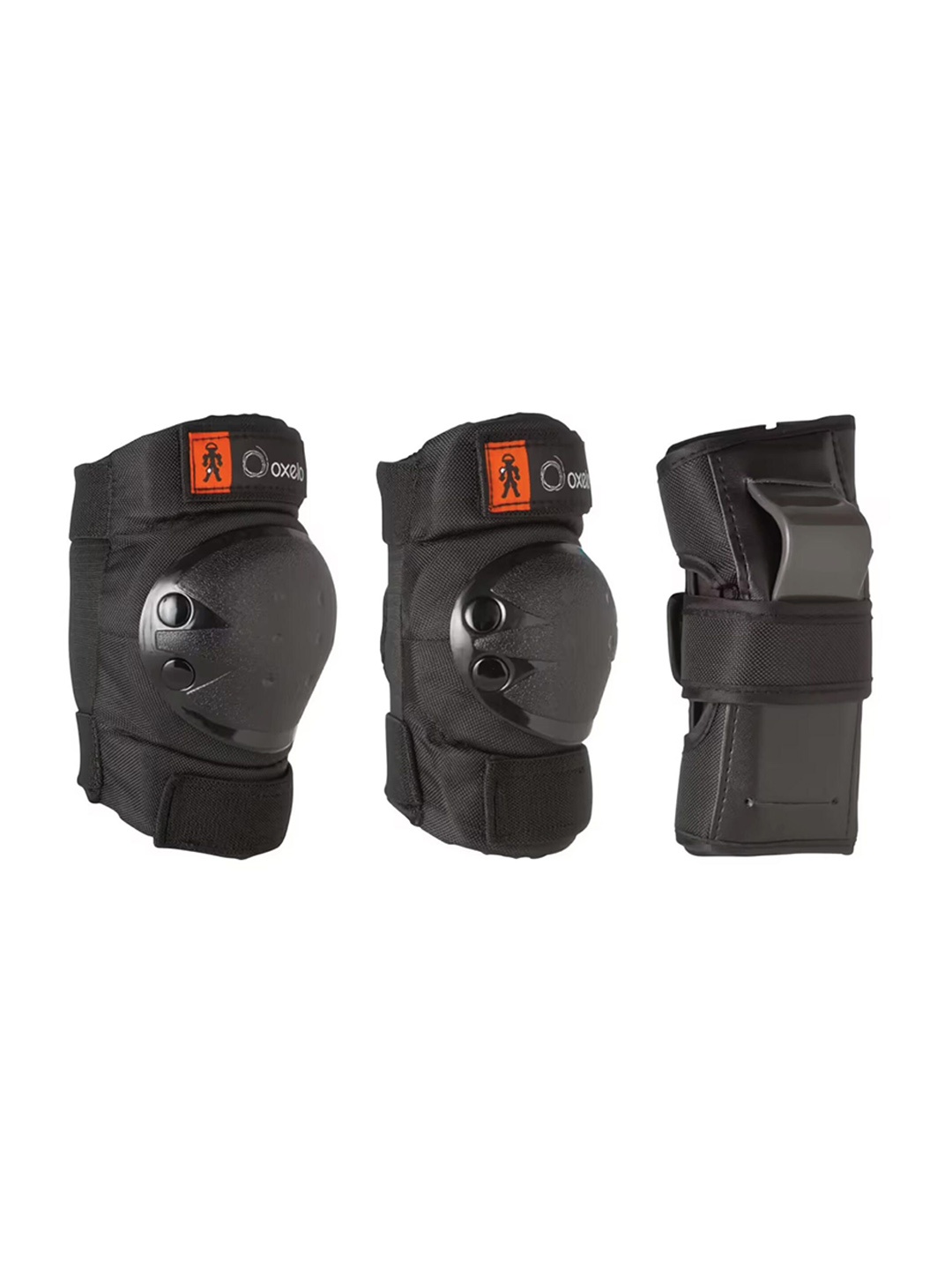 

OXELO By Decathlon Kids' 3-Piece Safety Guards, Black