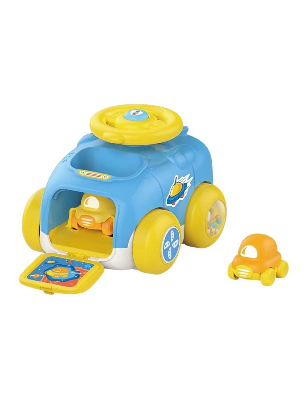 

ADKD Kids Push & Go Trucks Toys Baby Car Toys Inertia Cars Cartoon Car Toy, Yellow