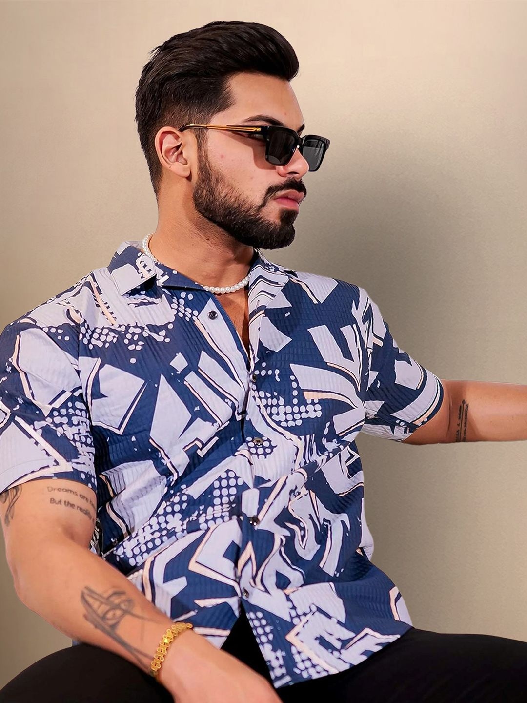 

Moda Rapido Men Original Opaque Printed Casual Shirt, Multi