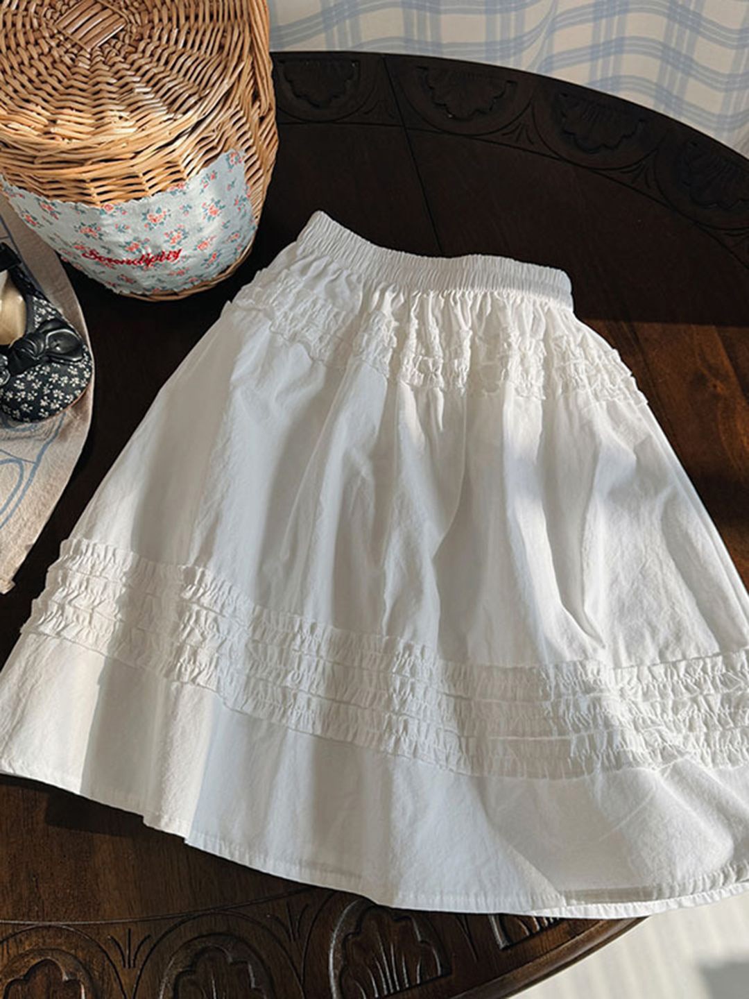 

YK Girls A-Line Mini Skirt, White