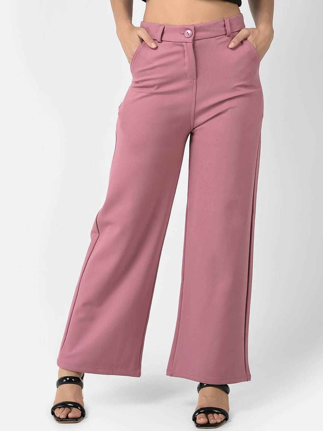 

Chemistry Women High-Rise Wide Leg Trousers, Pink