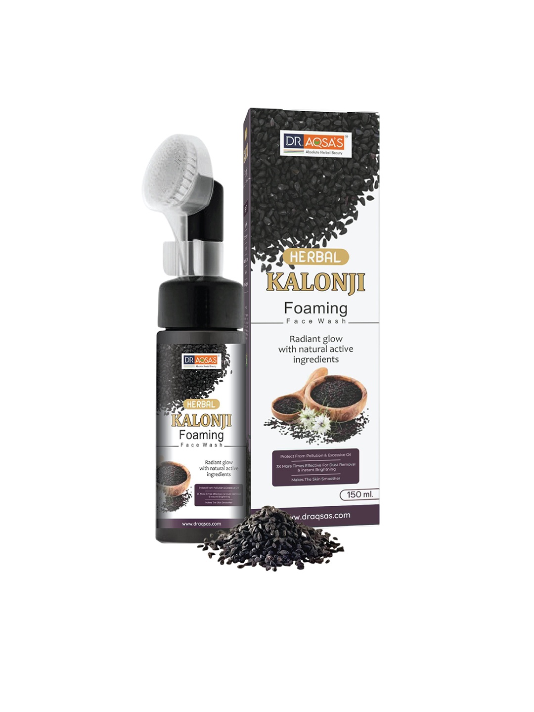 

Dr.Aqsas Kalonji Foaming Face Wash For Brightening & Excess Oil - 150 ml, White