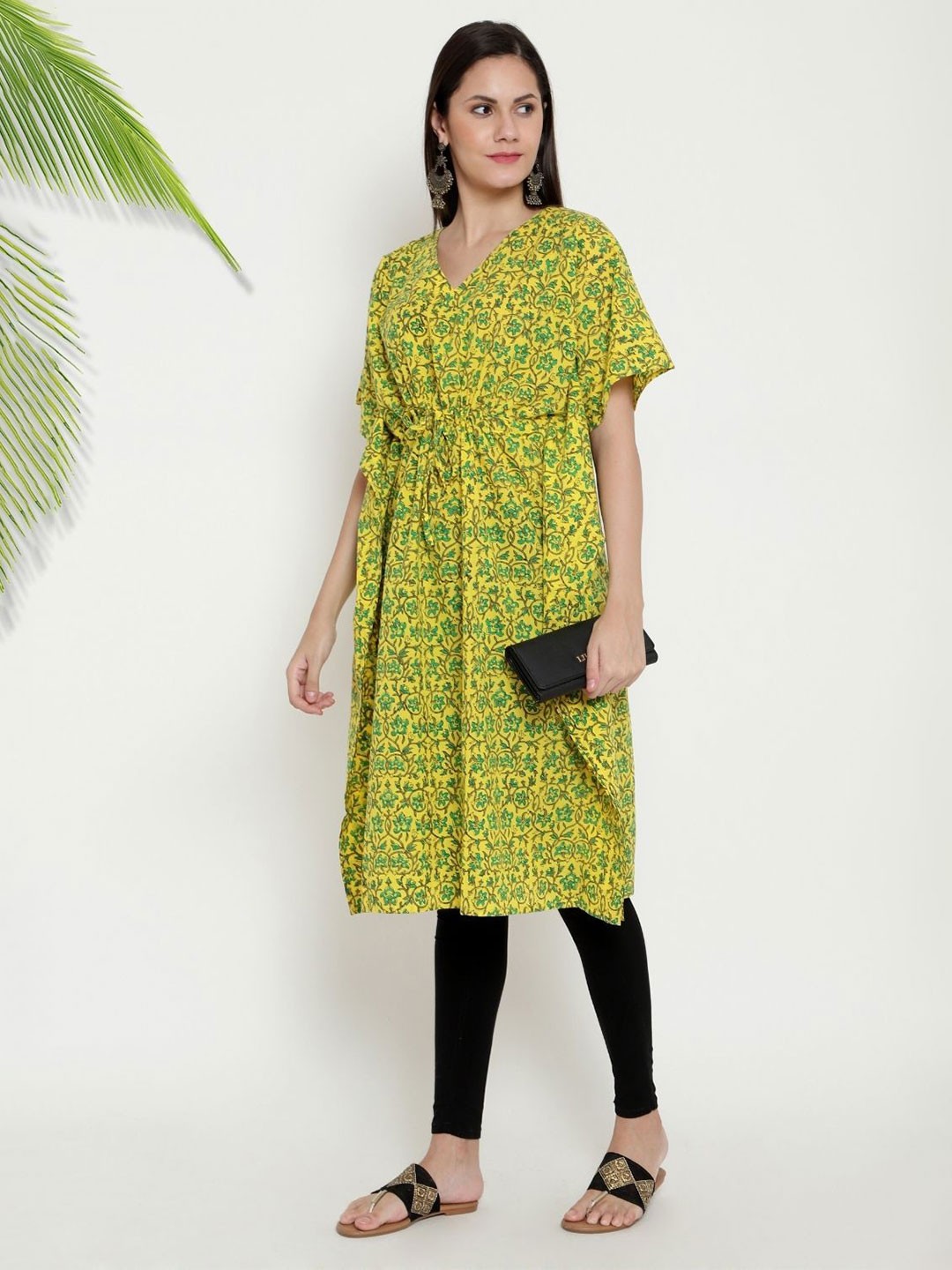 

PALASH Floral Print Fit & Flare Dress, Yellow