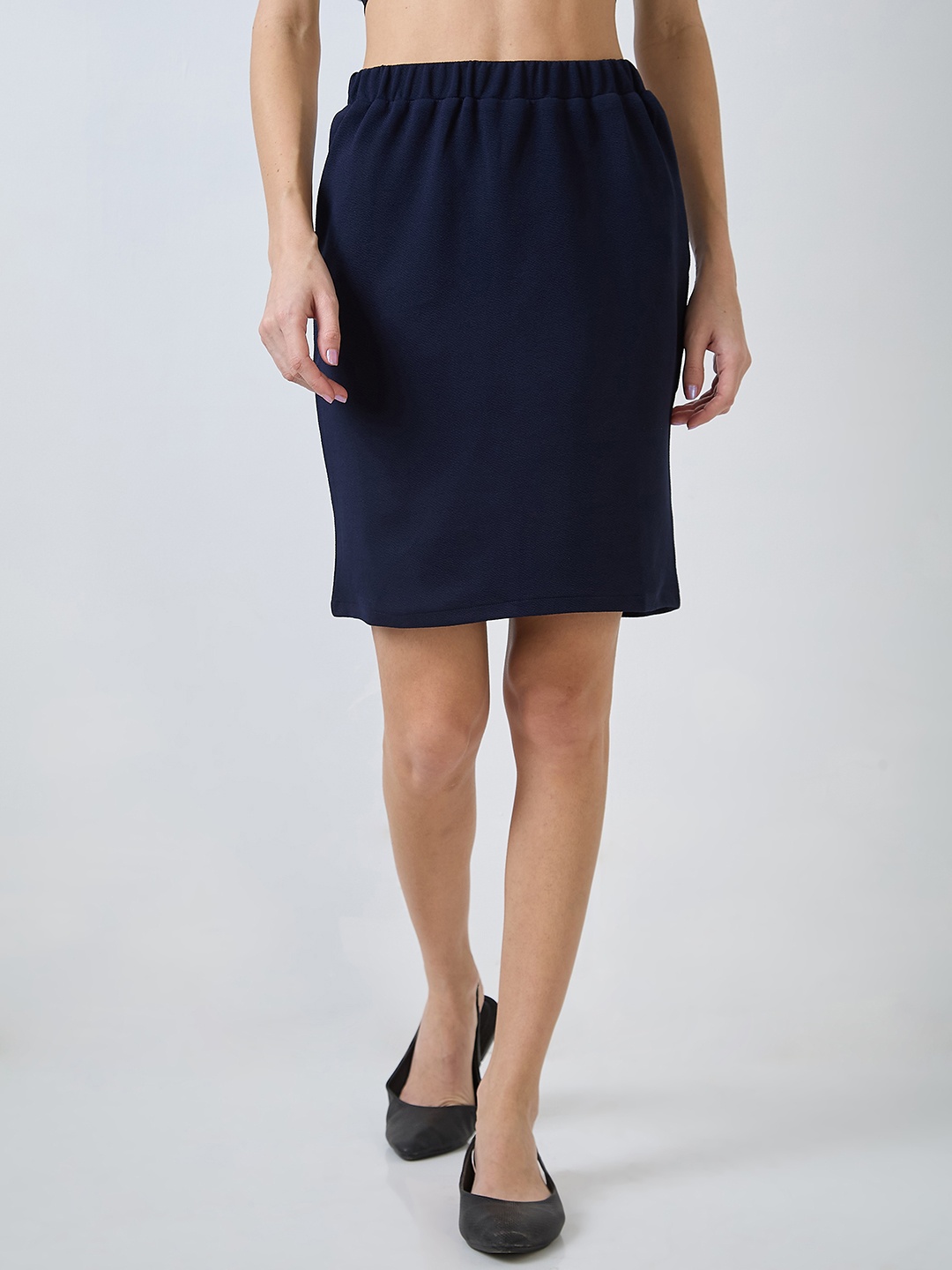 

SZN A-Line Above Knee Skirt, Blue