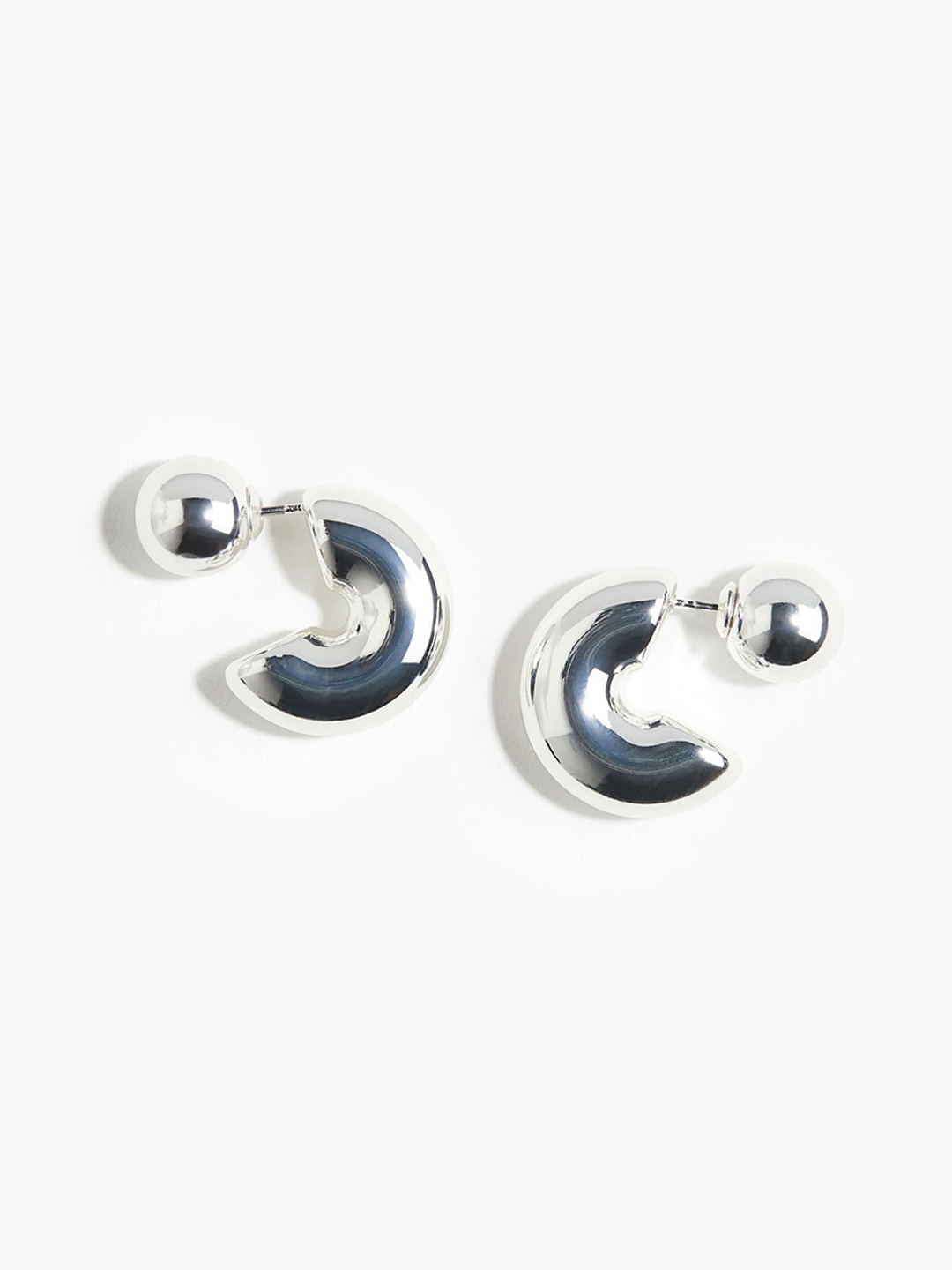 

H&M Ball-Back Hoop Earrings, Silver