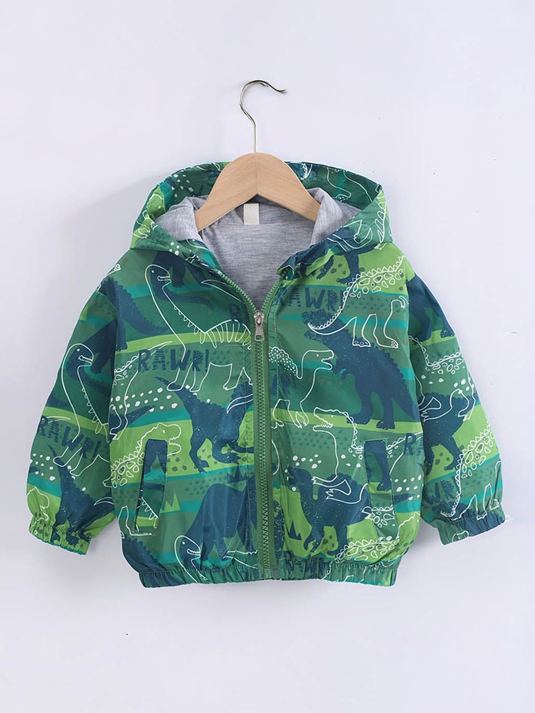 

Xsole Boys Polyester Crop Padded Jacket, Green