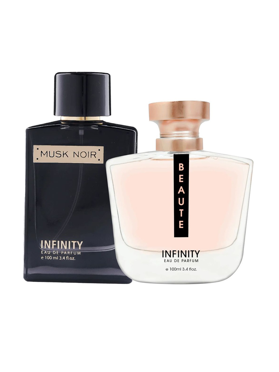 

Infinity Set Of 2 Musk Noir & Beaute Eau De Parfum - 100 ml Each, Transparent