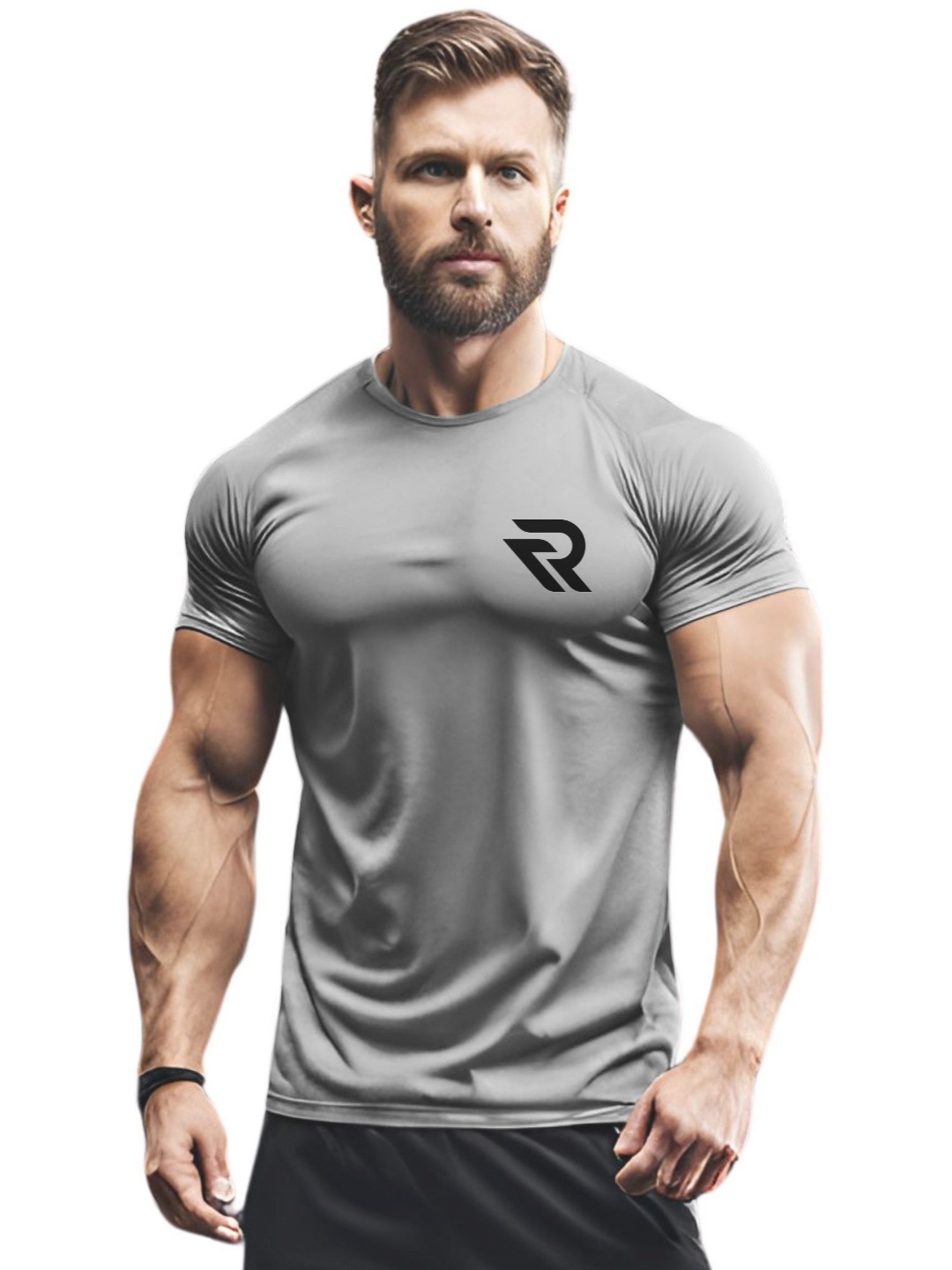 

3Colors Men Moisture Wicking Pockets T-shirt, Grey