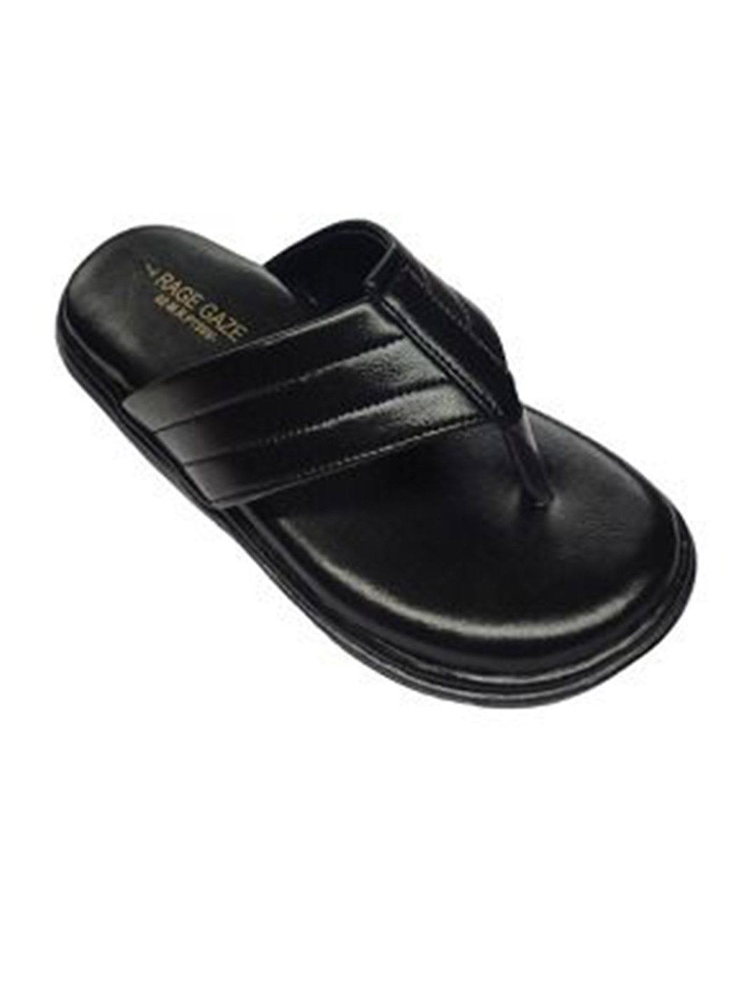 

RAGE GAZE Men Thong Flip-Flops, Black