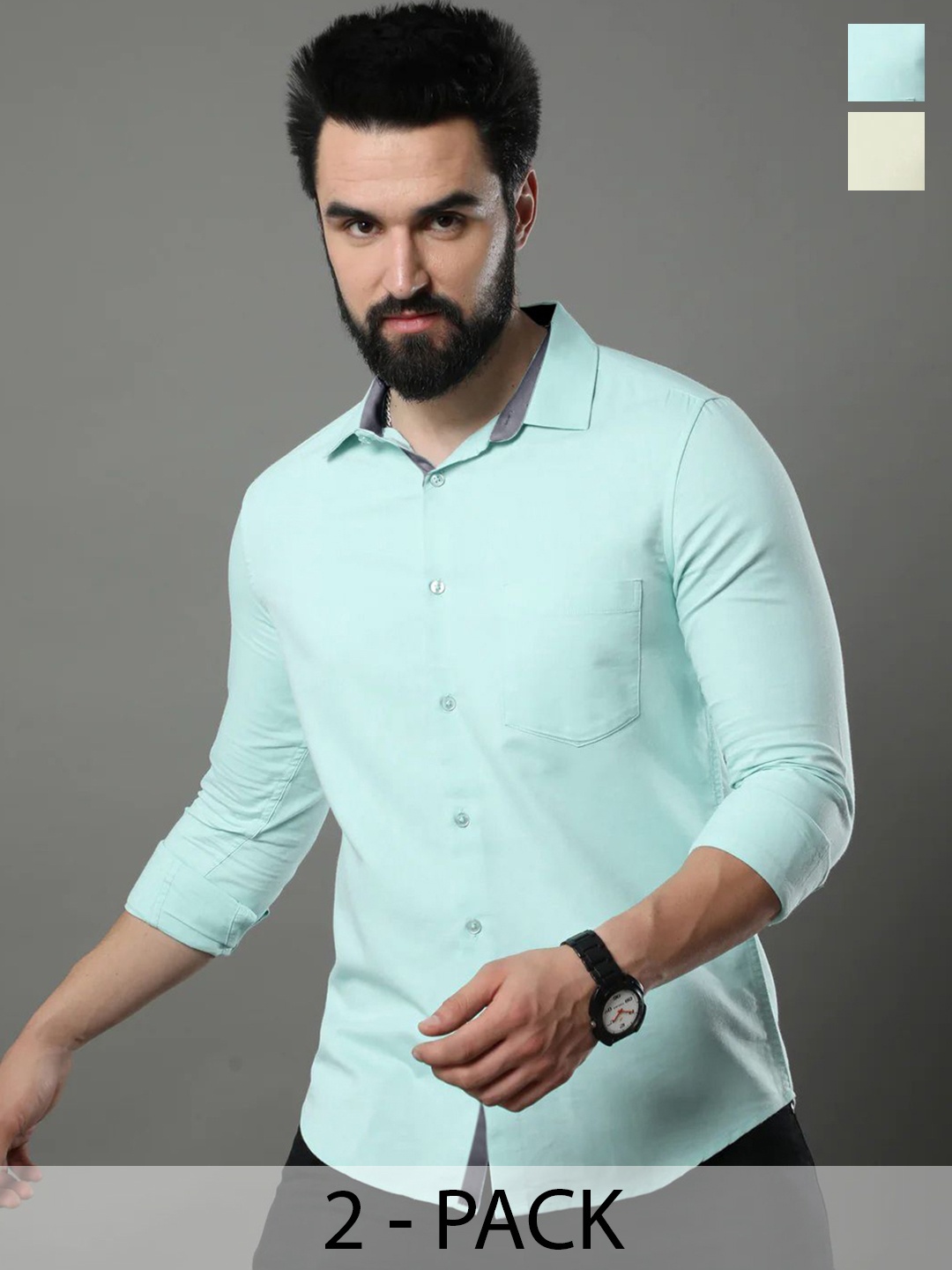

Moda Rapido Men Standard Opaque Formal Shirt, Multi