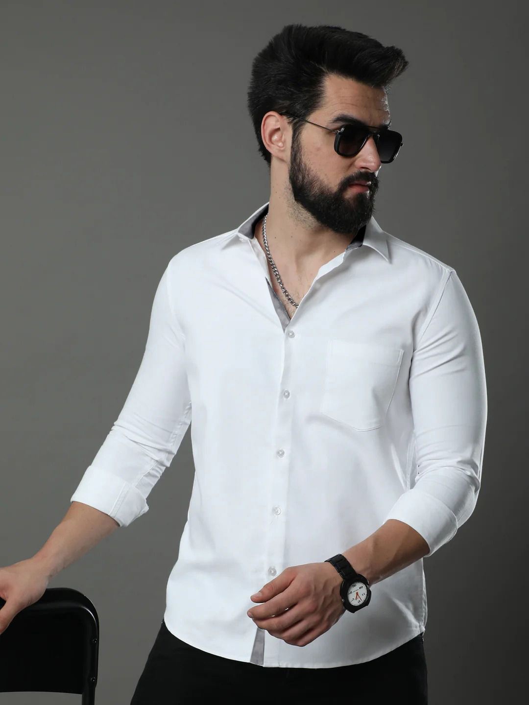 

Moda Rapido Men Standard Opaque Formal Shirt, White