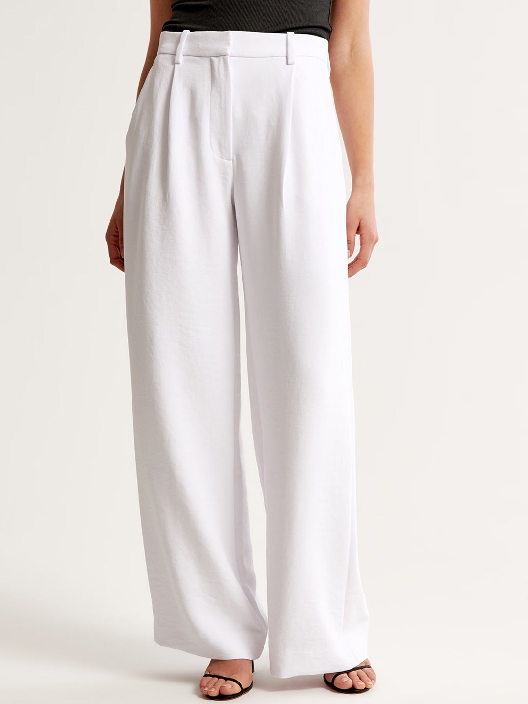 

Chemistry Women High-Rise Wide Leg Loose Trousers, White