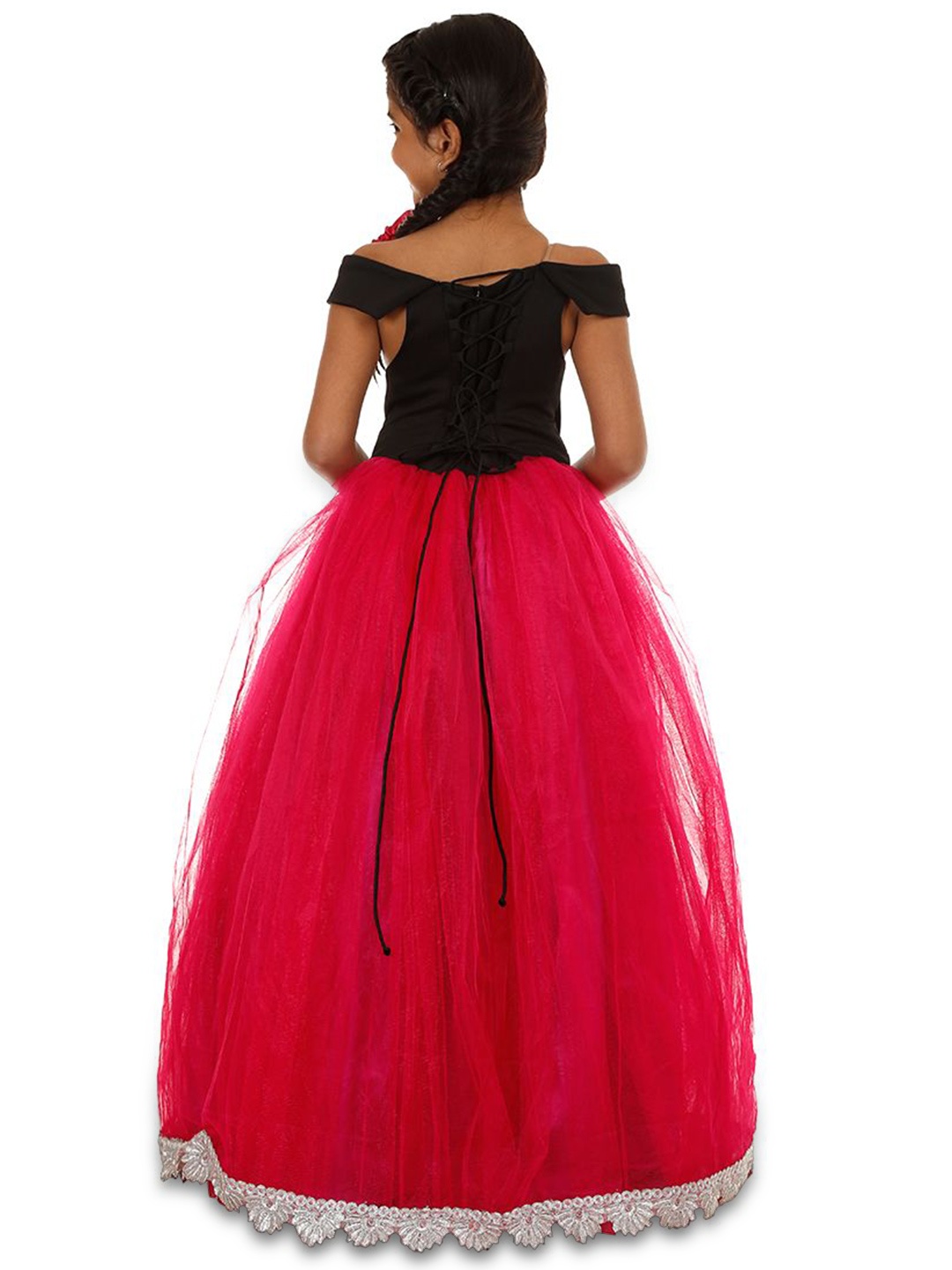 

Wow Princess Net A-Line Maxi Dress, Black