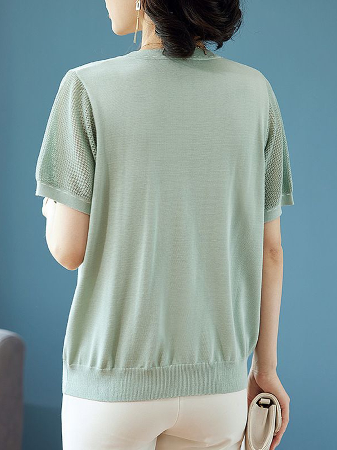 

StyleCast Women V-Neck T-shirt, Green