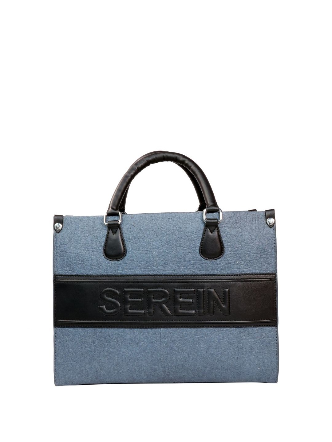 

SEREIN Oversized Shopper Tote Bag with Bow Detail, Blue