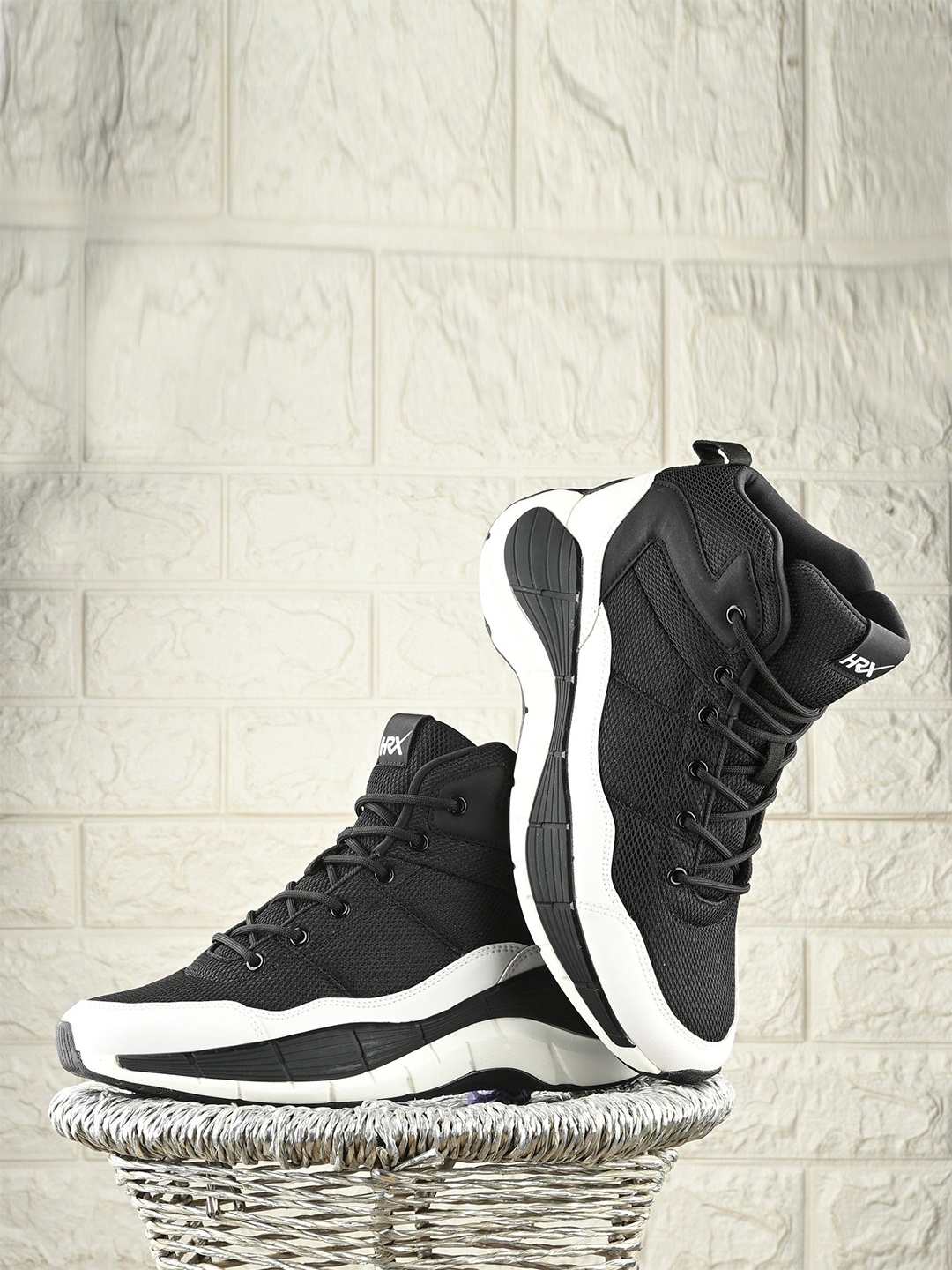 

HRX by Hrithik Roshan Men Mesh Basketball Non-Marking Shoes, Black