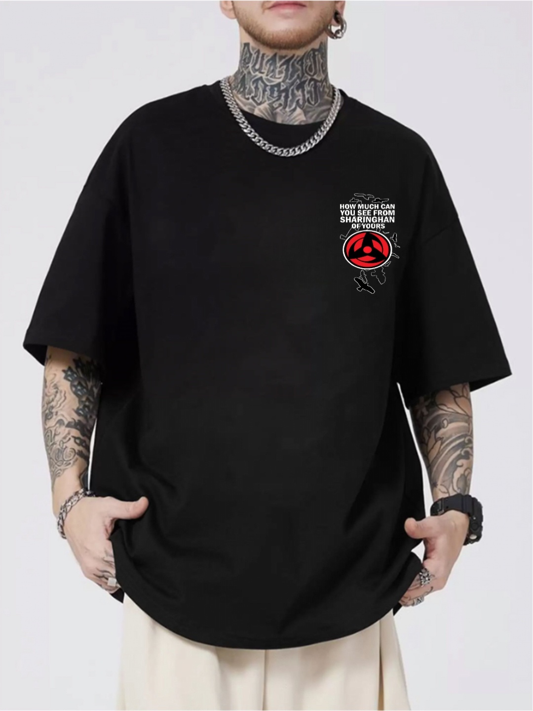 

ZEN1 FASHION Men Printed Abzorb T-shirt, Black