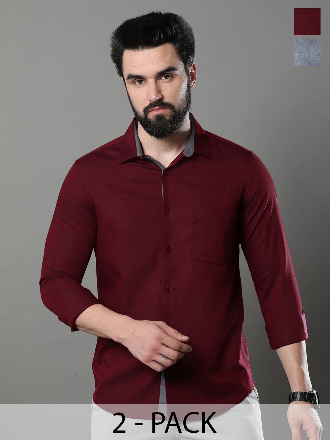 

Moda Rapido Men Standard Opaque Formal Shirt, Multi