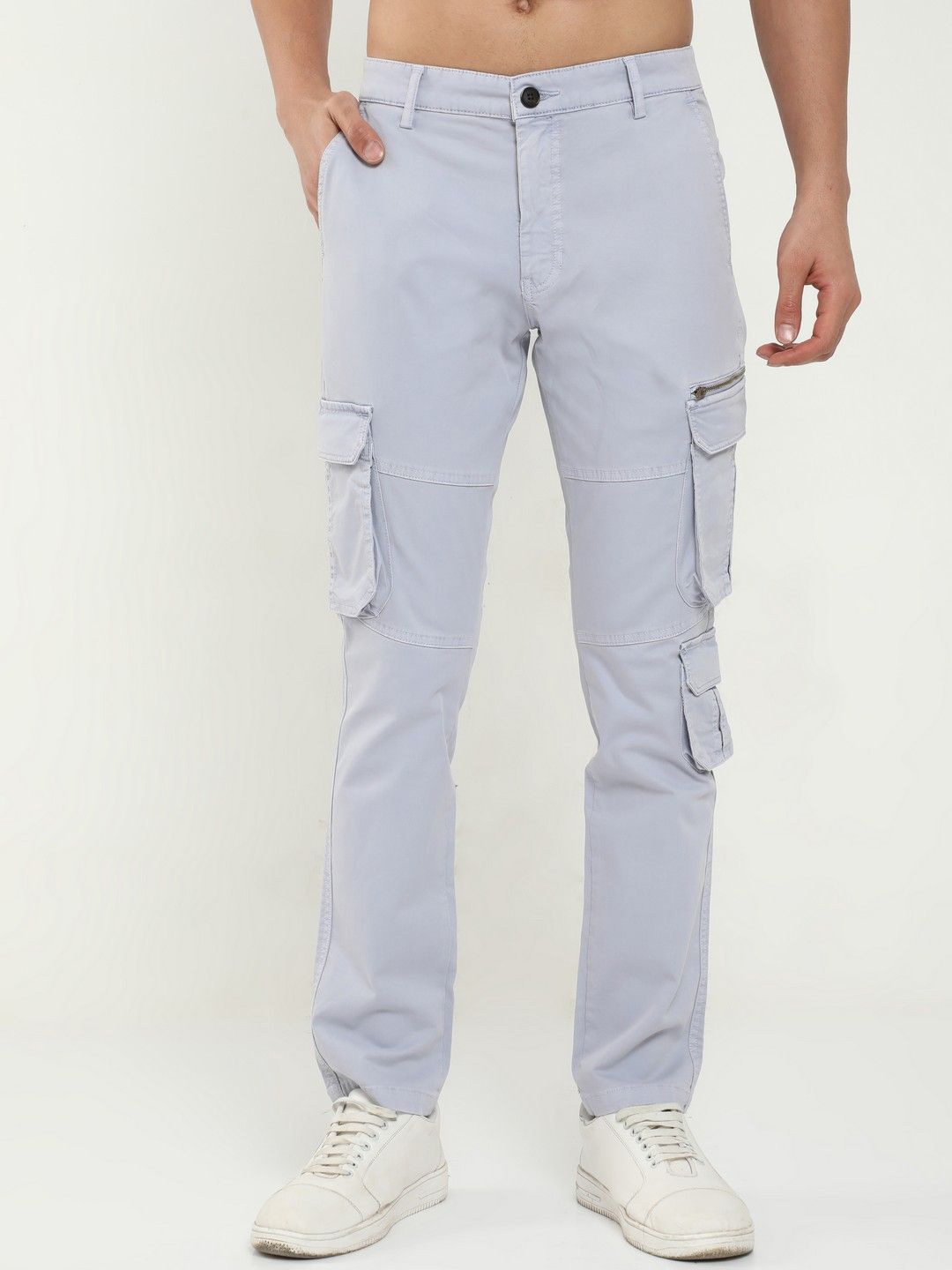 

THE BEETEL HOUSE Men Relaxed Vintage Utility Cargos Joggers, Lavender