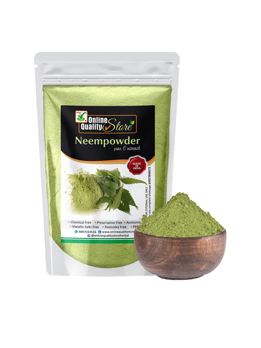 

Online Quality Store Pure And Natural Neem Powder - 350 g, Green