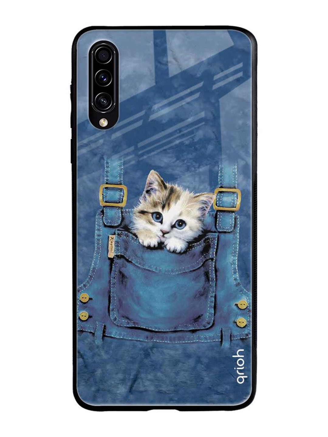 

QRIOH Quirky Printed Samsung Galaxy A50s Back Case Mobile Accessories, Blue