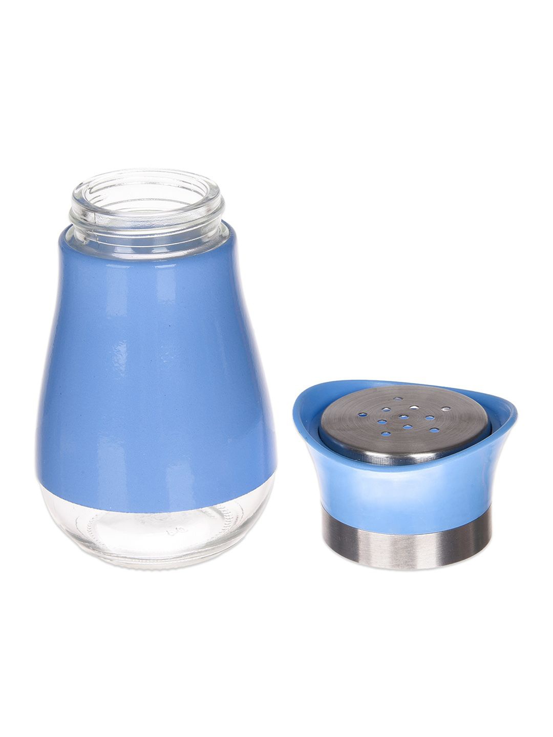 

Kuber Industries Blue & Silver Toned Stainless Steel Pepper Shaker