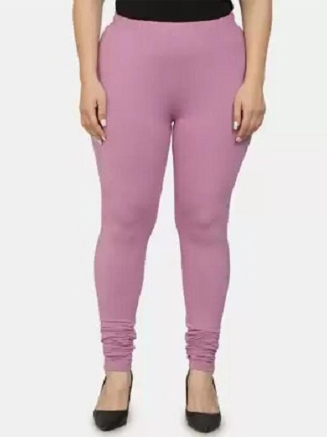 

URBAN KANYA Mid-Rise Churidar-Length Leggings, Pink