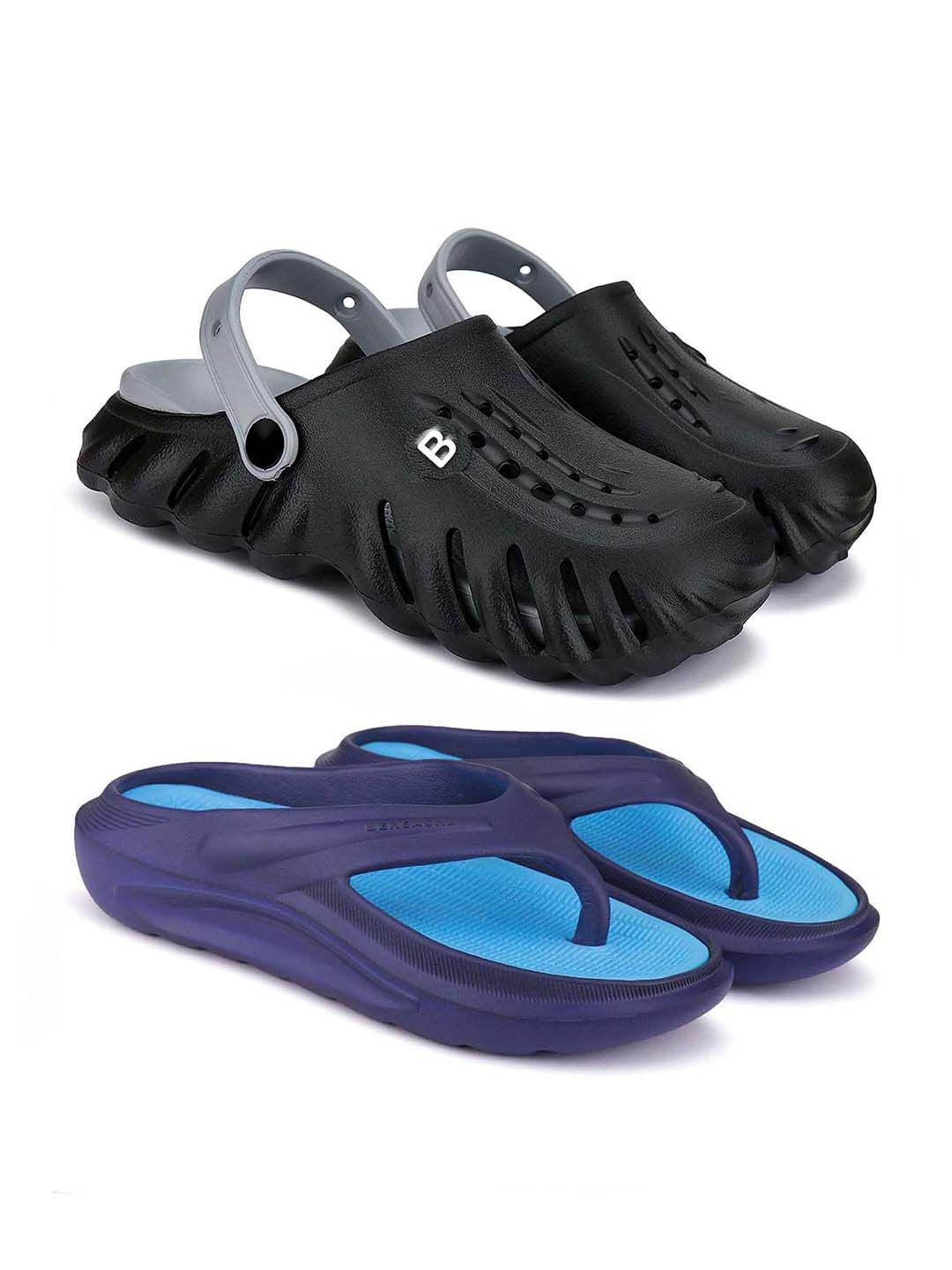 

BERSACHE Men Thong Flip-Flops, Blue
