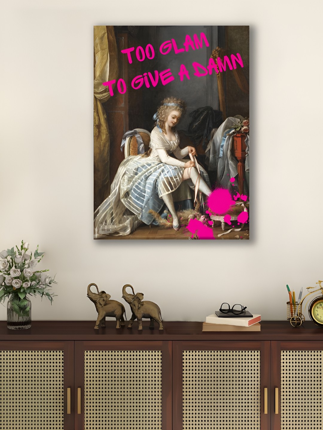 

Myntra Elegant Homes Pink & White 1 Piece Canvas Other Wall Paintings